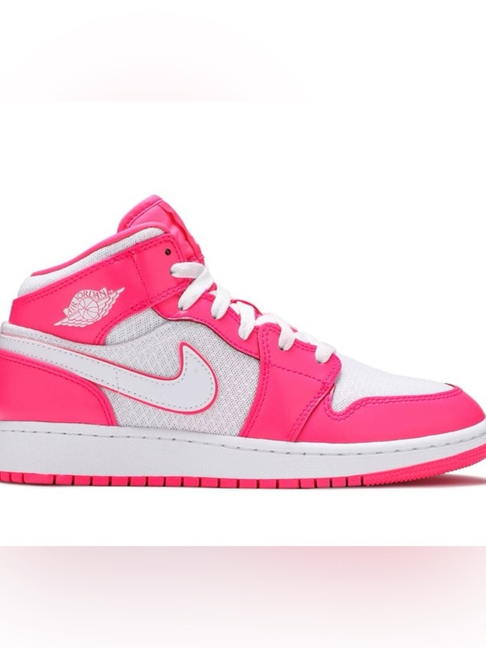 Nike Jordan 1 Mid Hyper Pink White (GS)